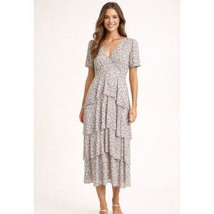 Women's - Astr the Label Floral Tiered Maxi Dress, Size XL